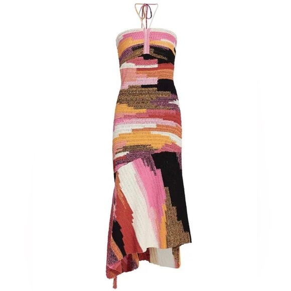 A. L.C. 100% cotton Nova Crochet Midi-Dress - Sedona Blossom NEW - Picture 9 of 13